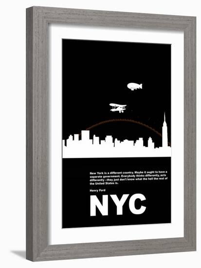 New York Night Poster-NaxArt-Framed Art Print