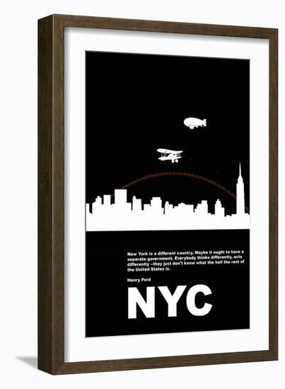 New York Night Poster-NaxArt-Framed Art Print