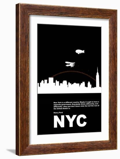 New York Night Poster-NaxArt-Framed Art Print