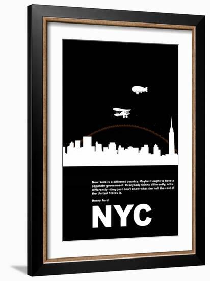 New York Night Poster-NaxArt-Framed Art Print