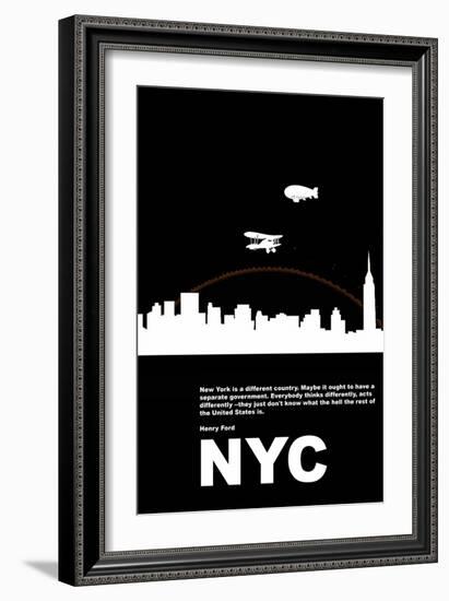 New York Night Poster-NaxArt-Framed Art Print