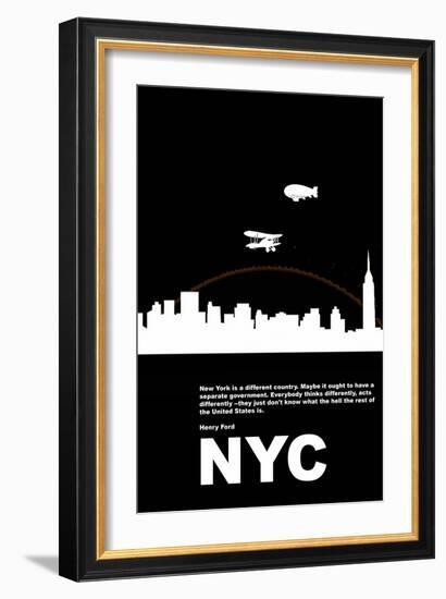 New York Night Poster-NaxArt-Framed Art Print