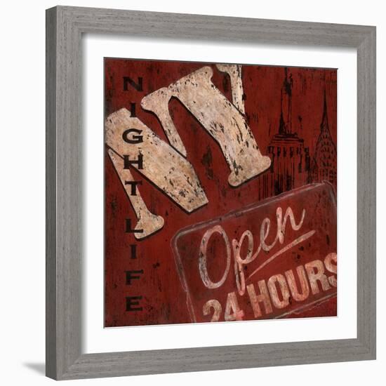 New York Nightlife-Janet Tava-Framed Art Print