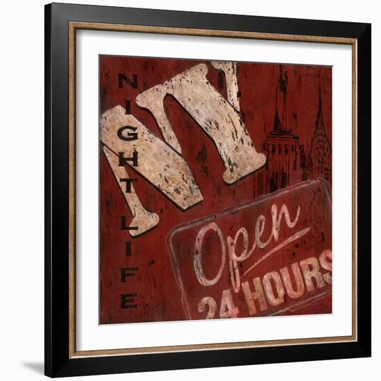 New York Nightlife-Janet Tava-Framed Art Print