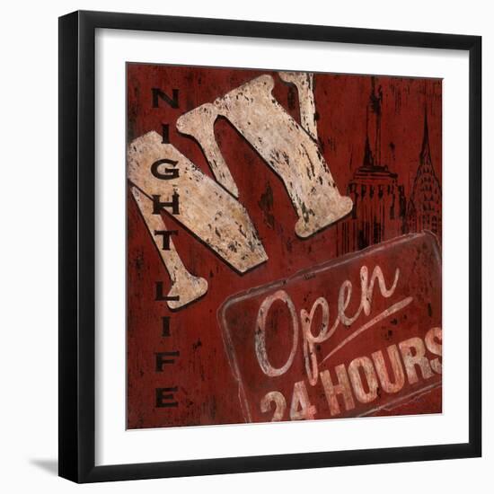 New York Nightlife-Janet Tava-Framed Art Print