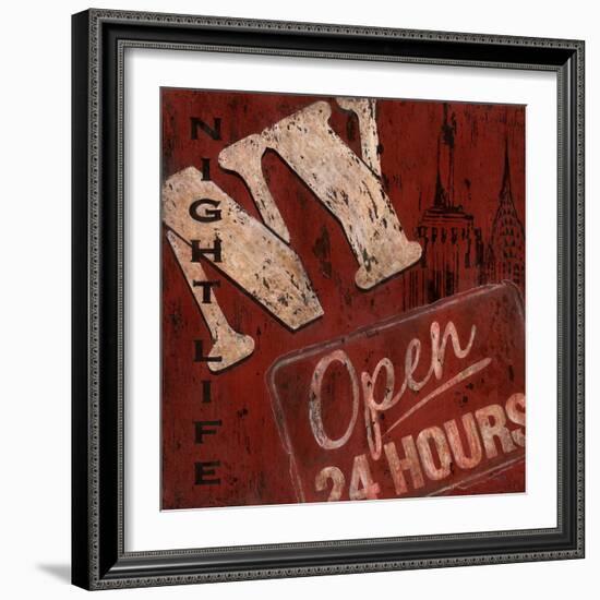 New York Nightlife-Janet Tava-Framed Art Print