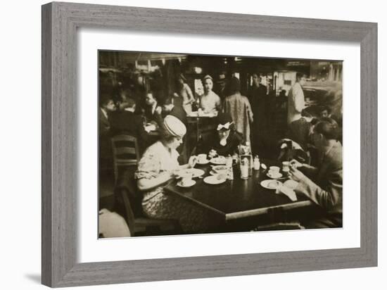 New York Office Workers Lunching in a Restaurant-American Photographer-Framed Photographic Print