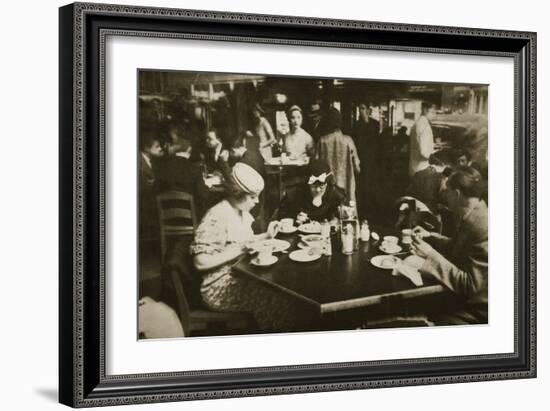 New York Office Workers Lunching in a Restaurant-American Photographer-Framed Photographic Print