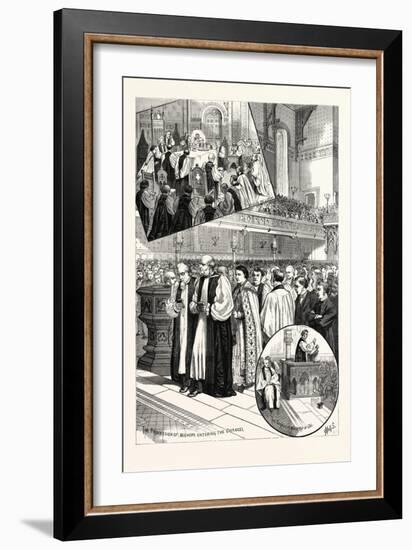 New York: Opening Services of the Protestant Episcopal Triennial Convention in St. George's Church.-null-Framed Giclee Print