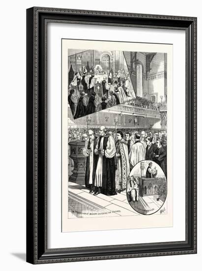 New York: Opening Services of the Protestant Episcopal Triennial Convention in St. George's Church.-null-Framed Giclee Print