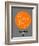 New York Orange Subway Map-NaxArt-Framed Art Print