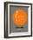 New York Orange Subway Map-NaxArt-Framed Art Print