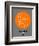 New York Orange Subway Map-NaxArt-Framed Art Print