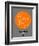 New York Orange Subway Map-NaxArt-Framed Art Print