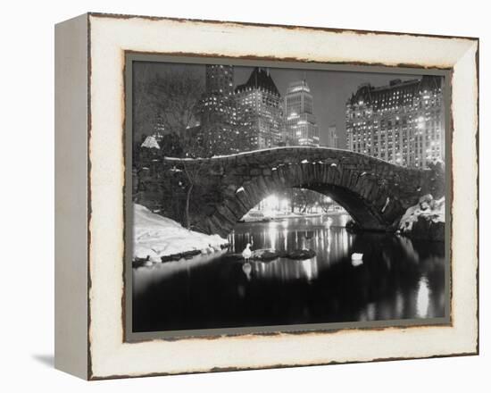 New York Pond in Winter-Bettmann-Framed Premier Image Canvas