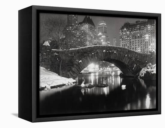 New York Pond in Winter-Bettmann-Framed Premier Image Canvas