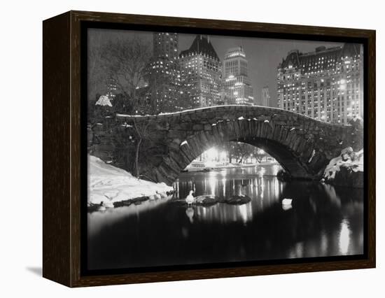 New York Pond in Winter-Bettmann-Framed Premier Image Canvas