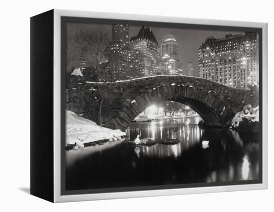 New York Pond in Winter-Bettmann-Framed Premier Image Canvas