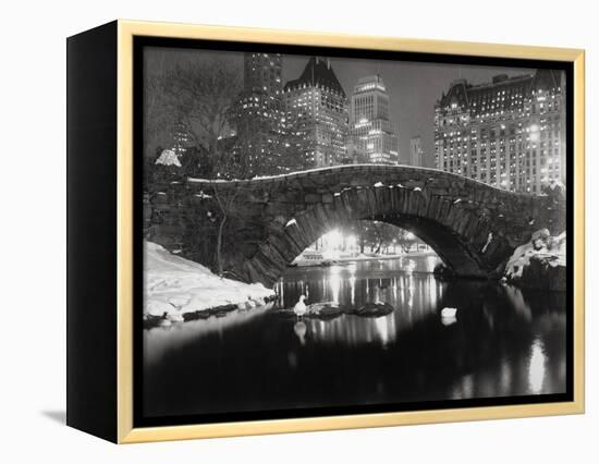 New York Pond in Winter-Bettmann-Framed Premier Image Canvas