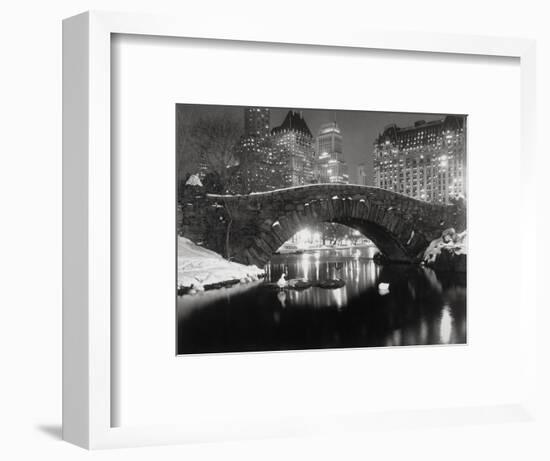 New York Pond in Winter-Bettmann-Framed Premium Photographic Print