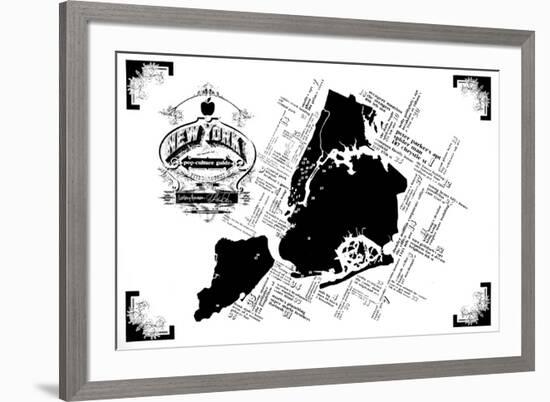 New York Pop Culture Map-Kyle & Courtney Harmon-Framed Serigraph