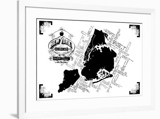 New York Pop Culture Map-Kyle & Courtney Harmon-Framed Serigraph