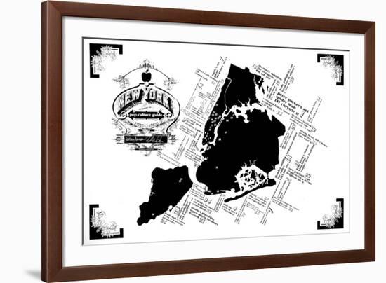 New York Pop Culture Map-Kyle & Courtney Harmon-Framed Serigraph