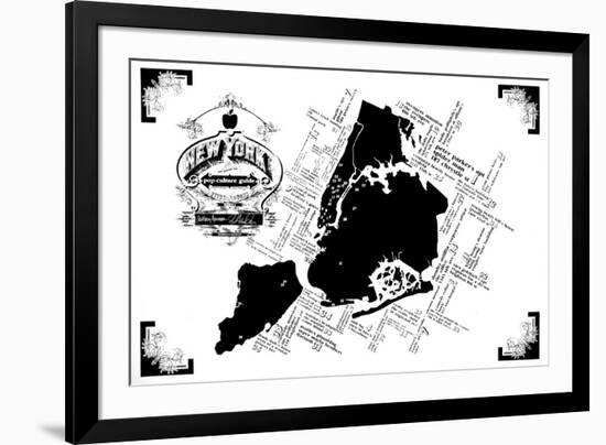 New York Pop Culture Map-Kyle & Courtney Harmon-Framed Serigraph