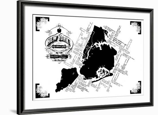 New York Pop Culture Map-Kyle & Courtney Harmon-Framed Serigraph