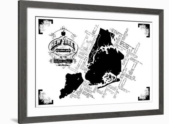 New York Pop Culture Map-Kyle & Courtney Harmon-Framed Serigraph