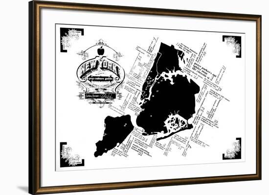 New York Pop Culture Map-Kyle & Courtney Harmon-Framed Serigraph