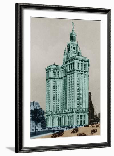 New York Postcard - Municipal-Chris Dunker-Framed Giclee Print