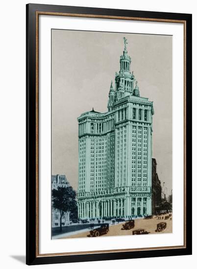 New York Postcard - Municipal-Chris Dunker-Framed Giclee Print