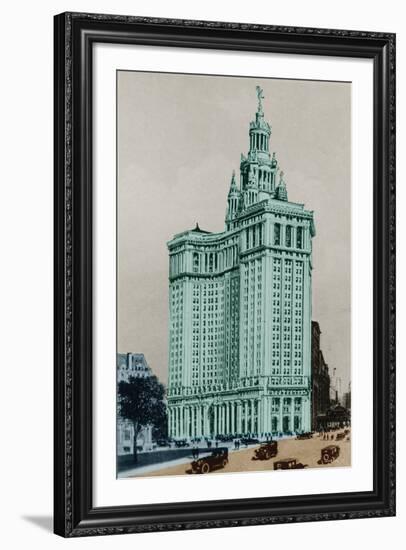 New York Postcard - Municipal-Chris Dunker-Framed Giclee Print