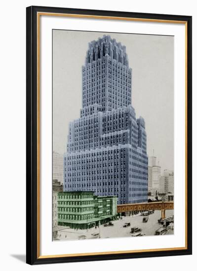 New York Postcard - Telephone-Chris Dunker-Framed Giclee Print