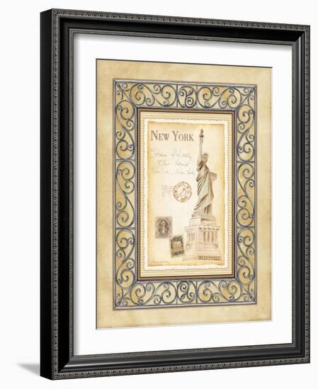 New York Postcard-Andrea Laliberte-Framed Art Print