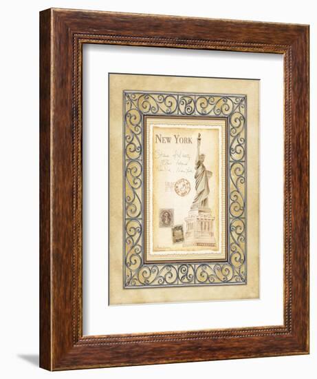 New York Postcard-Andrea Laliberte-Framed Art Print