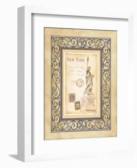 New York Postcard-Andrea Laliberte-Framed Art Print