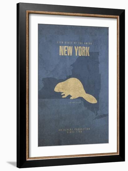 New York Poster-David Bowman-Framed Giclee Print