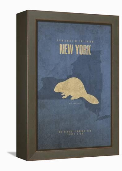 New York Poster-David Bowman-Framed Premier Image Canvas