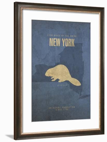 New York Poster-David Bowman-Framed Giclee Print