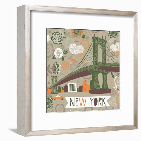 New York Print Design-Lavandaart-Framed Art Print