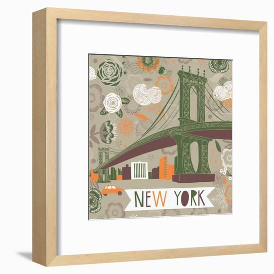 New York Print Design-Lavandaart-Framed Art Print