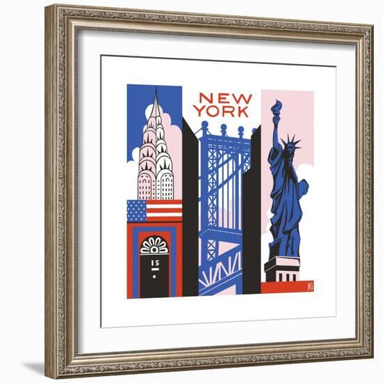New York Print-Julie Goonan-Framed Giclee Print