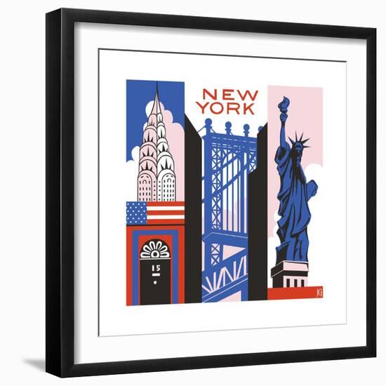 New York Print-Julie Goonan-Framed Giclee Print