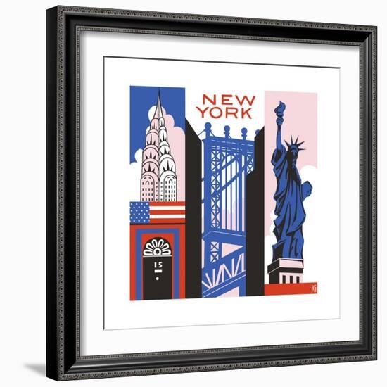 New York Print-Julie Goonan-Framed Giclee Print