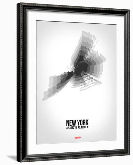 New York Radiant Map 4-NaxArt-Framed Art Print