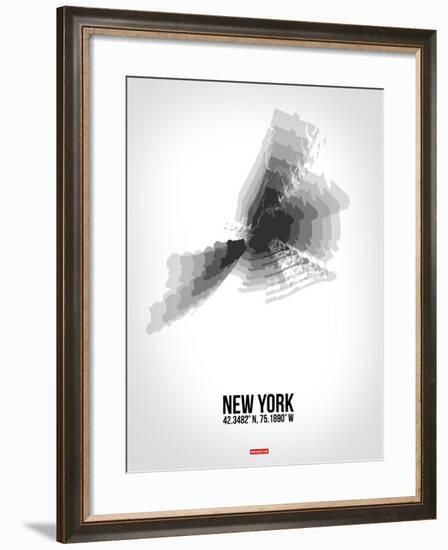 New York Radiant Map 4-NaxArt-Framed Art Print