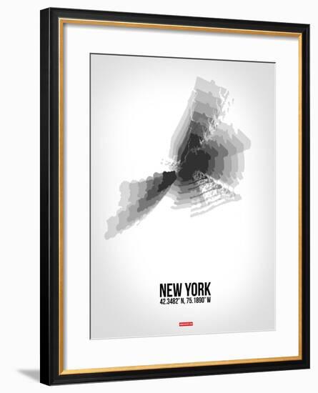 New York Radiant Map 4-NaxArt-Framed Art Print