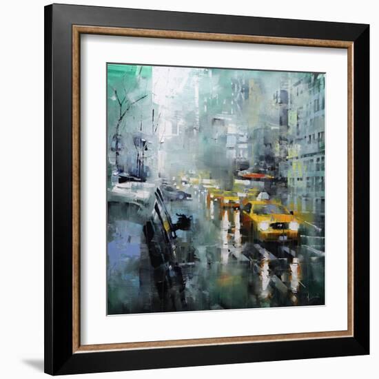 New York Rain-Mark Lague-Framed Art Print